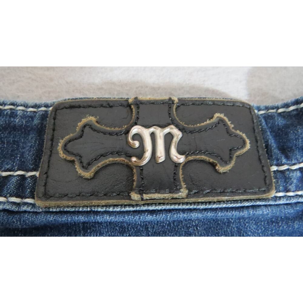 Y2K Miss Me Hailey Skinny Jeans Womens 29 Blue Flap Pocket Bling Stretch Denim - Picture 3 of 13